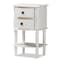 Baxton Studio Audrey Country Cottage Farmhouse White Finished 2-Drawer Nightstand 147-8180 - alternate 10